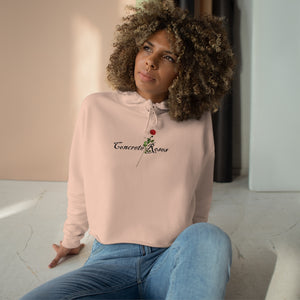 Concrete Roses Crop Hoodie