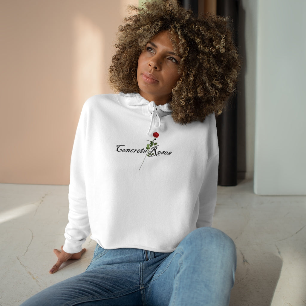 Concrete Roses Crop Hoodie